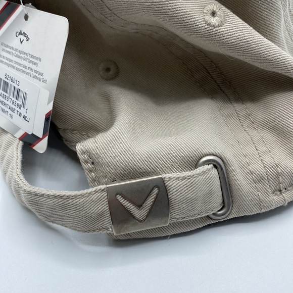 NWT Callaway Heritage Cream and Teal Blue Adjustable Golf Hat Cap - Picture 9 of 9